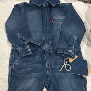 Levi’s 12 months rare Blue Denim Jumpsuit NWT